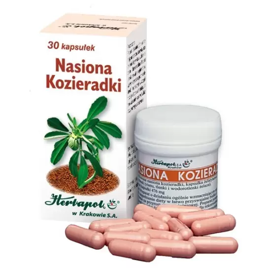Nasiona kozieradki 30kaps - Herbapol Kraków