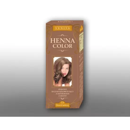 Henna Color - Ziołowy Balsam Koloryzujący z ekstraktem z henny 13 Orzech laskowy 75ml - Venita