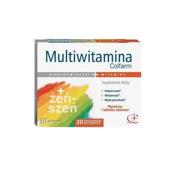 Multiwitamina + żeń-szeń 30tabl - Colfarm